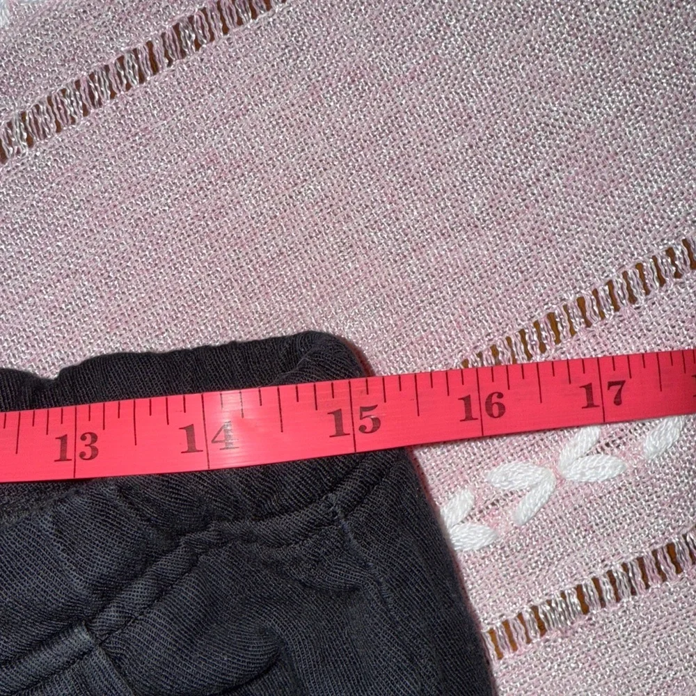 Zara Black Linen-Blend Drawstring Pants • Relaxed Fit • Size M 🖤